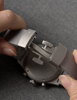 橘色 FKM 氟橡膠錶帶