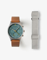 MUS SOLAR C-02 BROWN 40MM + 灰色傘帶組合