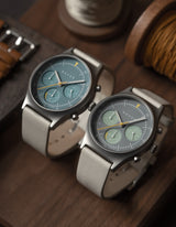 米白色太陽能手錶