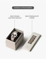 MUS SOLAR C-04 OFFWHITE 40MM + 灰間白傘帶組合