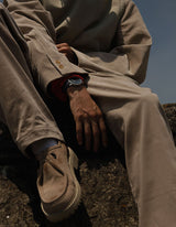 MUS-02 BROWN 40MM + 深藍色傘帶組合