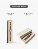 CHEVRON MESH 18MM + 黑色皮帶組合