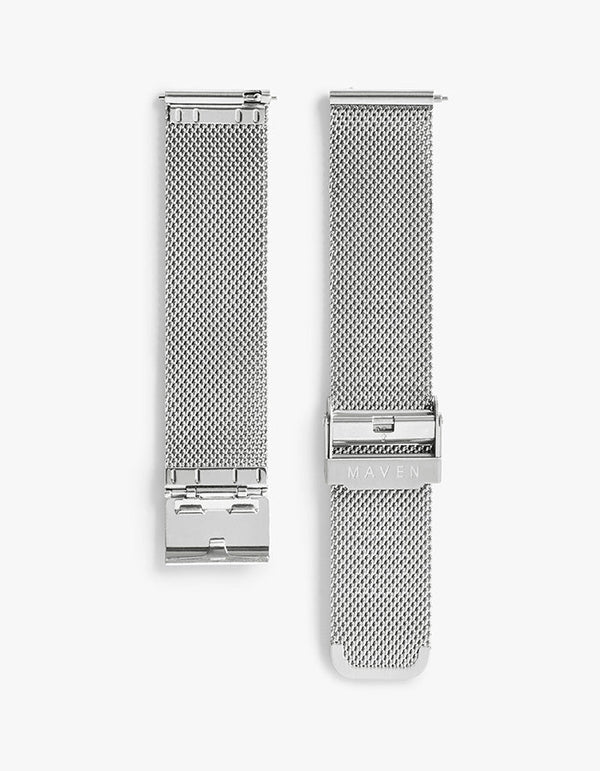 米蘭錶帶-鋼銀色網帶